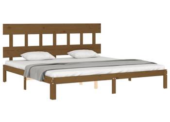 vidaXL Rama łóżka z wezgłowiem, miodowy brąz(SKU:3193619)