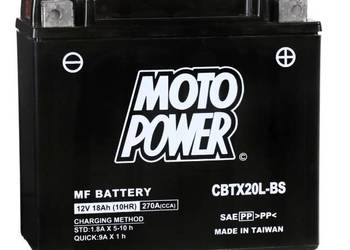 Akumulator motocyklowy CBTX20L-BS YTX20L-BS  MotoPower