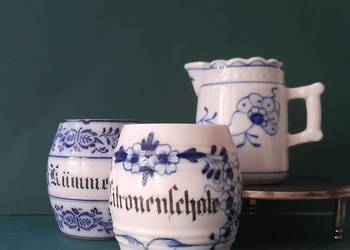 Antyk, Retro Pojemniki_Zestaw Trzech Sztuk, Porcelana Niemcy