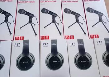 Słuchawki bluetooth nowy i mikrofony