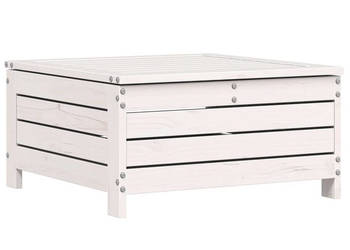 Podnóżek ogrodowy biały 62x635x32 cm lite drewno sosnowe WM-844899