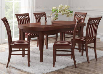 Stół Dębowy KLOZE + 6 krzeseł FELIX