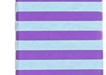 Fioletowe Pudełko Prezentowe Kartonowe w Paski - Prostokątne