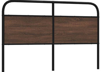 Wezgłowie brązowy dąb 160 cm stal i materiał drewnopochodny WM-4100342