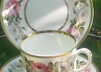 ROYAL WORCESTER*urocze różane Trio*ROYAL GARDEN ROYAL WORCESTER*urocze różane Trio*ROYAL GARDEN