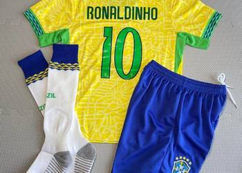 Komplet piłkarski koszulka Ronaldinho rozmiary unikat