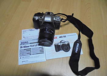 Pentax MZ-50 Lustrzanka stan kolekcjonerski z akcesoriami