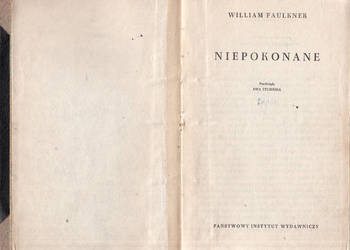 (03253) NIEPOKONANE – WILLIAM FAULKNER