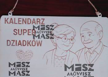 Kalendarz drewniany SUPER dziadków dzień babci dziadka 2026 #MiszMówiszMasz
