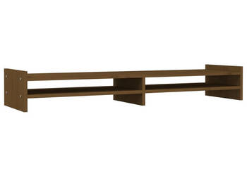Podstawka na monitor miodowy brąz 100x27x15 cm lita sosna WM-814027