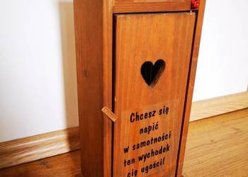 Wychodek toaleta wc na prezent kibelek skrzynka na butelkę