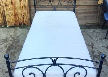 Metalowe łóżko 90x200 jednoosobowe + materac