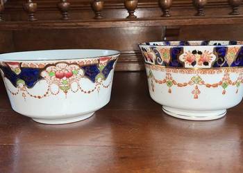 Miseczka Royal Vale, England. Z owocami.  W kobaltowo brązowo złotej dekora