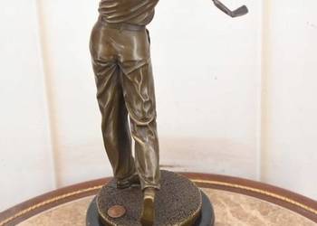 Golfista Uderzający Piłeczkę - Golf - Figura z Brązu Rzeźba Posąg - Prezent