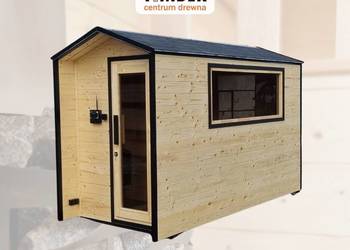 Sauna fińska ogrodowa 4-osobowa z piecem elektrycznym