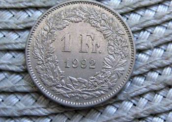 Szwajcaria 1 Frank 1992r