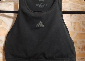 (38/M) ADIDAS/ Czarny top fitness, bokserka sportowa