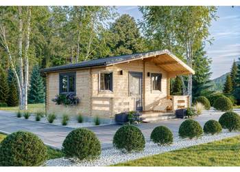 Drewniany domek letniskowy Weekend I BIS 25 + 8 m2