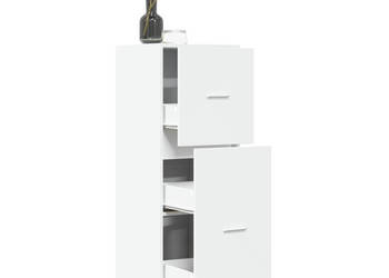 Szafka apteczna biała 40x41x118 cm materiał drewnopochodny WM-855196