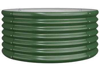 Donica ogrodowa malowana proszkowo stal 80x80x36 cm zielona WM-318853