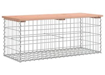 Ławka ogrodowa z gabionem, 103x44x42 cm, lite drewno daglezjowe（SKU:834360）