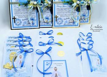 Zaproszenia i Podziękowania 3D dla Chrzestnych i Dziadków I Komunia Św.