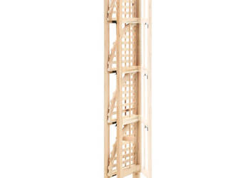 Regał narożny z drewna cedrowego 27 x 27 x 110 cm WM-246435