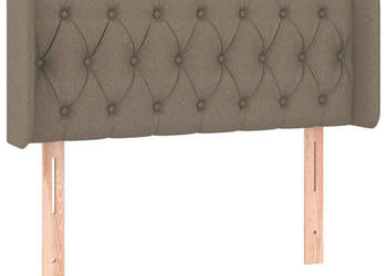 Zagłówek do łóżka z LED taupe 93x16x78/88 cm tkanina WM-3123558