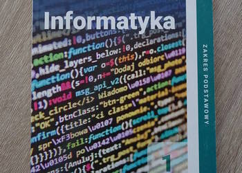 INFORMATYKA 1 - podręcznik dla szkół ponadpodstawowych - NOWY -