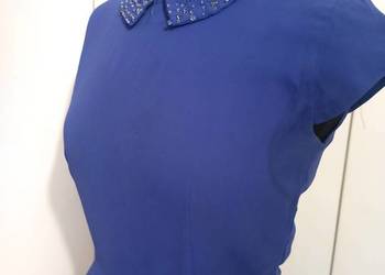 niebieska zwiewna asymetryczna