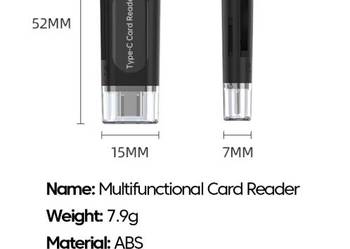 Uniwersalny multi czytnik kart pamięci na USB i USB-c