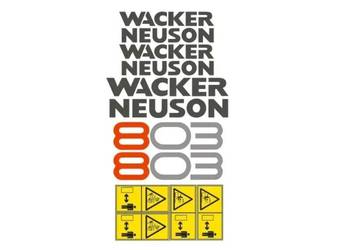 Naklejki oklejenie WACKER NEUSON 803 Zamiennik