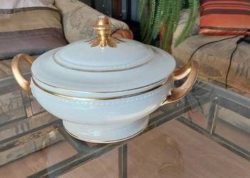 Waza Edelstein Bavaria Agathe. Biała ze złoceniami