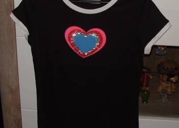 -MISS KIS- Bluzeczka z Sercem Cyrkonie r. M/L/XL