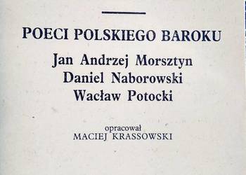 Poeci polskiego baroku Mosrztyn Potocki biblioteka Warszawa