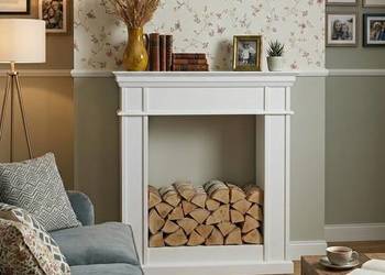 Portal kominkowy atrapa kominka hampton glamour Konsola03