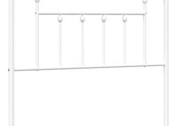 Metalowe wezgłowie białe 100 cm WM-353615