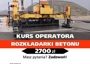 Kurs na operatora maszyn do rozkładania betonu uprawnienia