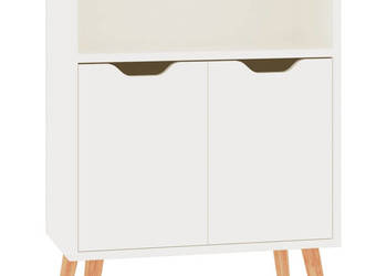 Szafka biała z połyskiem 60x30x72 cm materiał drewnopochodny WM-326828