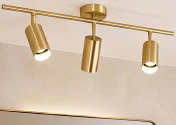 Złota Lampa Sufitowa Glamour Modern – Designerska i Ekskluzywna (3 Punkty)