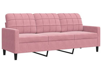 Sofa 3-osobowa różowa 180 cm obita aksamitem WM-4007637