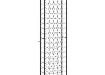 Stojak na 95 butelek czarny 54x18x200 cm kute żelazo WM-358368