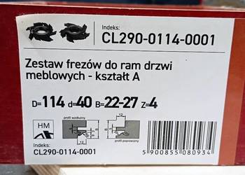Zestaw frezów do ram drzwi meblowych