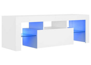 Szafka pod TV z oświetleniem LED biała 120x35x40 cm WM-804346