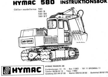Hymac 580B BS BT 580CS C CT instrukcja obsługi DTR