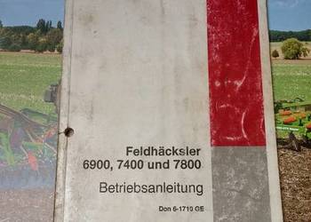 Instrukcja CASE IH Feldhäcksler 6900, 7400, 7800