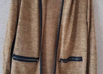 bluza narzutka sweter kardigan z kapturem kieszenie