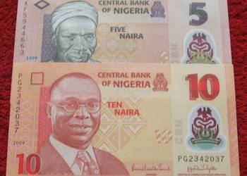 NIGERIA Polimerowe Kolekcjonerskie Banknoty Zestaw 2 sztuki NIGERIA Polimerowe Kolekcjonerskie Banknoty Zestaw 2 sztuki