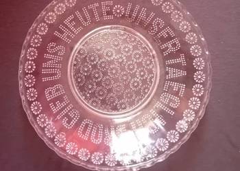 Talerz do chleba z inskrypcją z modlitwy, von Streit, początek XX w.