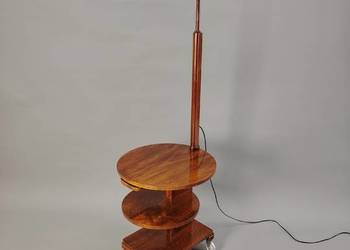 Lampa stojąca art deco po renowacji orzech lata 30 antyk politura dostawa